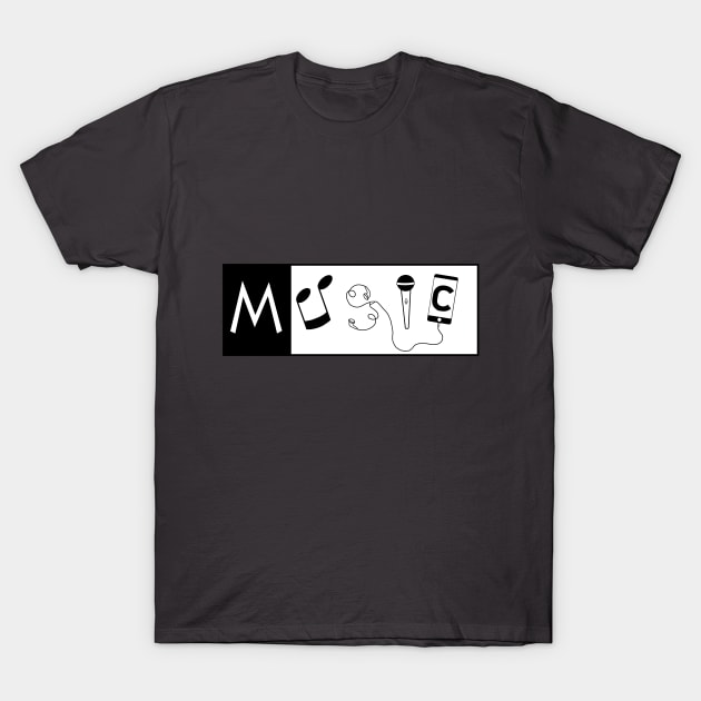 Musical word T-Shirt by DarkoRikalo86